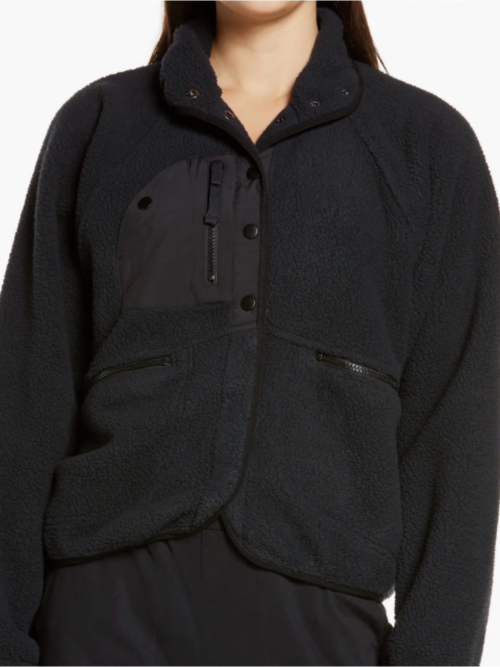 FP Movement by Free People Black Hit the Slopes Fleece Jacket - Picture 2 of 11